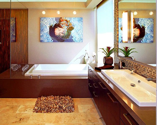 Коврики для ванной комнаты (40 фото): красота, безопасность и комфорт