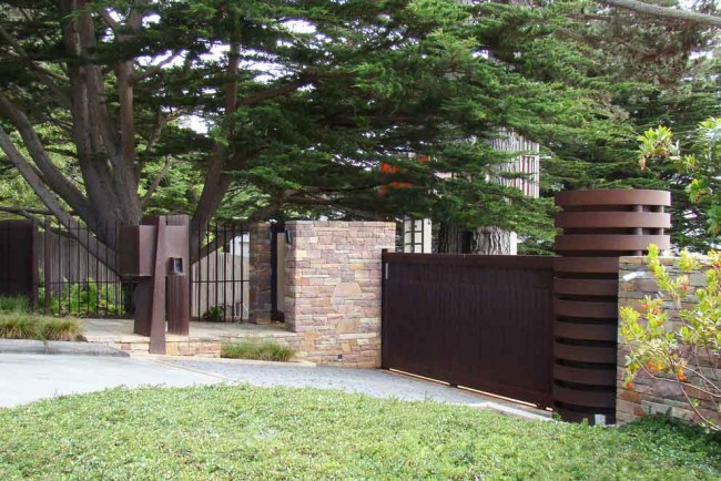 Ворота и калитки из профнастила (51 фото) - простой и доступный способ защиты участка
