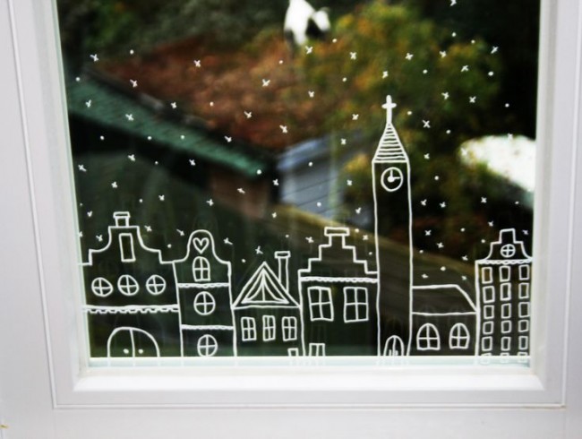 60 украшений на окна к Новому году - HappyModern
