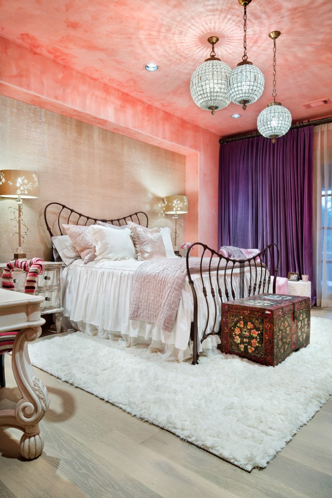 Стильная спальная комната в стиле фьюжн