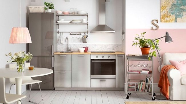 Небольшая кухня-студия от IKEA Метод Небольшая кухня-студия от IKEA Метод