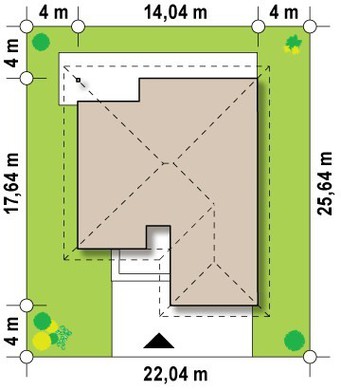 Общая площадь всех помещений дома (визуализация экстерьера - см. выше) - 165.1 м2
