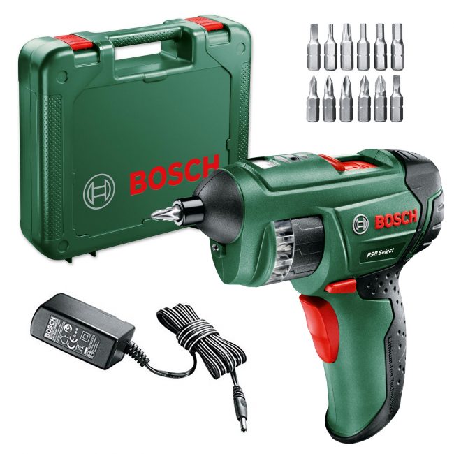 Аккумуляторный шуруповерт Bosch PSR Select с системой смены бит Аккумуляторный шуруповерт Bosch PSR Select с системой смены бит