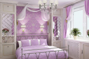 Фото 21 Бело-фиолетовая спальня: советы дизайнеров по гармоничному сочетанию оттенков