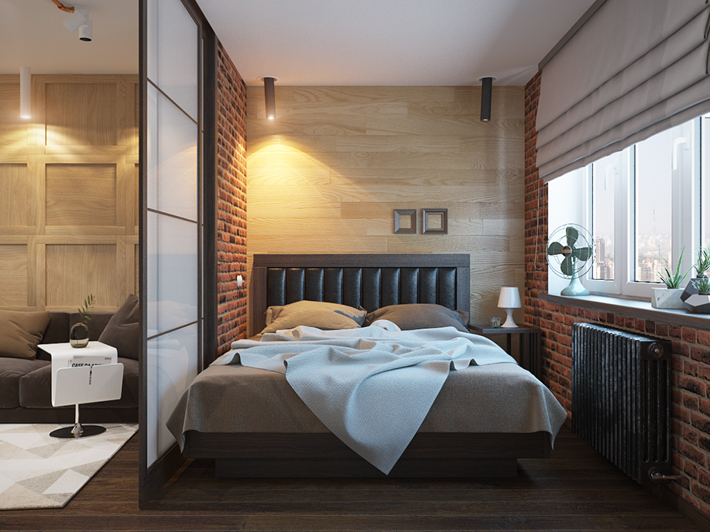 Дизайн спальни-гостиной 16 кв