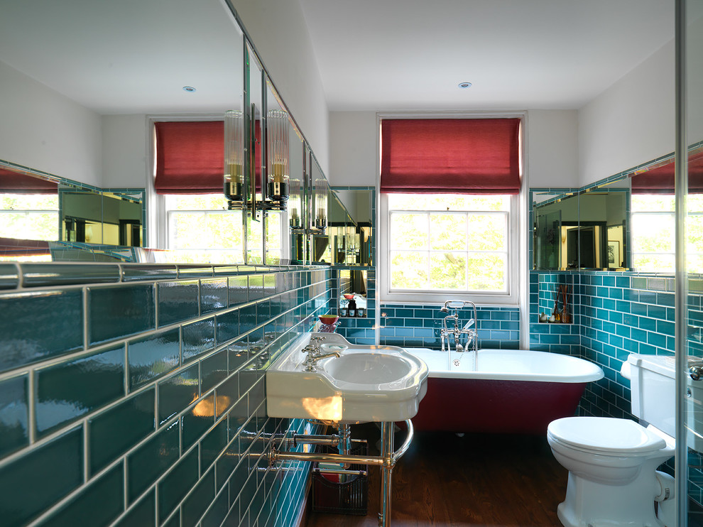 Бирюзовый цвет в дизайне ванной комнаты