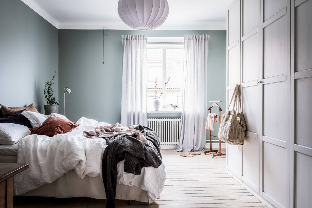 Спальни в скандинавском стиле: 94 лучших дизайна