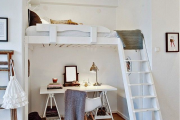Фото 3 Кровать-чердак с рабочей зоной для подростка: 50 фото оптимизированного пространства