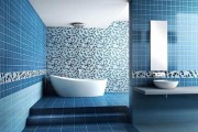 Фото 29 Кафель для ванной комнаты: мозаика, пэчворк и 50+ самых свежих дизайнерских трендов