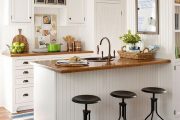 Фото 2 Белая кухня с деревянной столешницей: 70 лучших реализаций в стиле контемпорари, кантри и минимализм