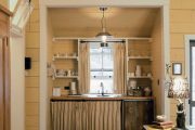 Фото 13 Короткие шторы на кухню: 75+ утонченных интерьерных решений для кухни и столовой зоны