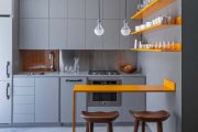 Фото 11 Полки на кухню: смарт-организация кухонного пространства и 75 решений, в которых все на своих местах