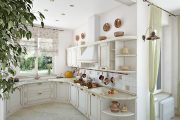 Фото 40 Полки на кухню: смарт-организация кухонного пространства и 75 решений, в которых все на своих местах