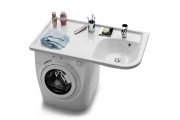 Фото 1 Раковина над стиральной машиной: особенности установки и 85+ продуманных решений для функциональной ванной комнаты (2022)