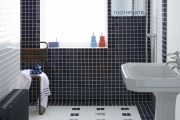 Фото 35 Белая мозаика в ванной комнате: 80+ интерьерных воплощений цветового пуризма и чистоты