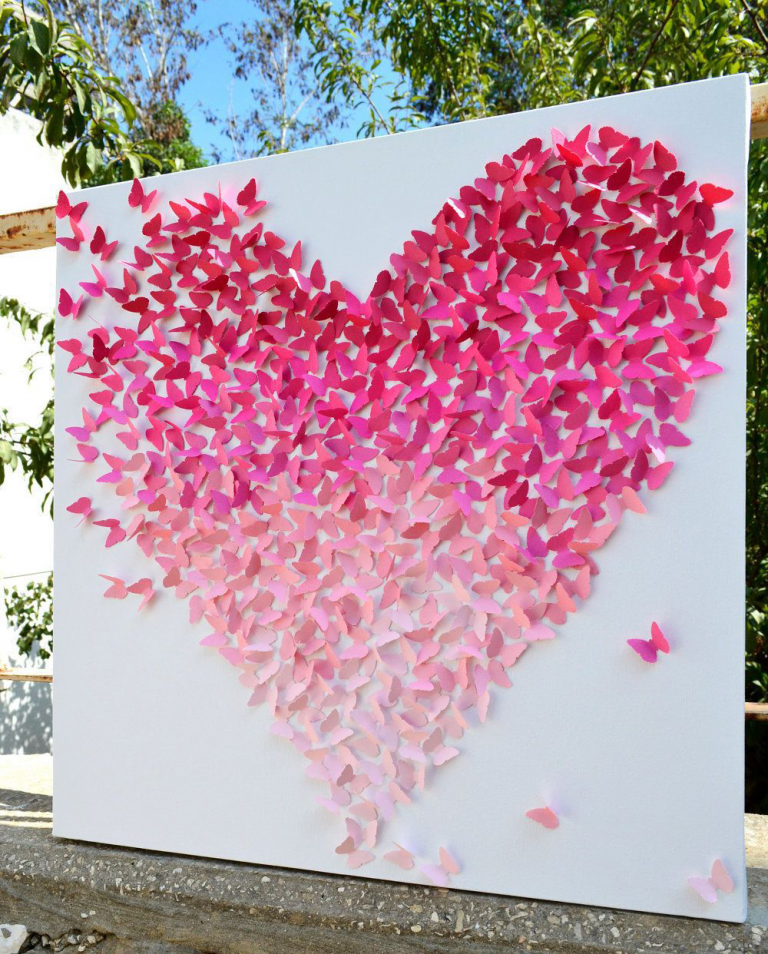 Бабочки на Стене: Фото [70 Идей и Декор Своими Руками] 2019