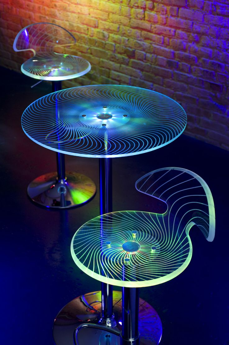Дизайнерские столики с подсветкой