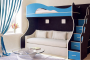 Фото 30 Двухъярусная кровать с диваном: 80+ избранных решений для оптимизации пространства