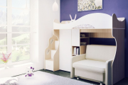 Фото 32 Двухъярусная кровать с диваном: 80+ избранных решений для оптимизации пространства
