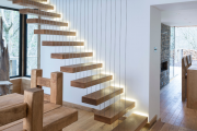 Фото 31 Отделка лестницы в частном доме: 60+ роскошных идей декора, покрытий и облицовки
