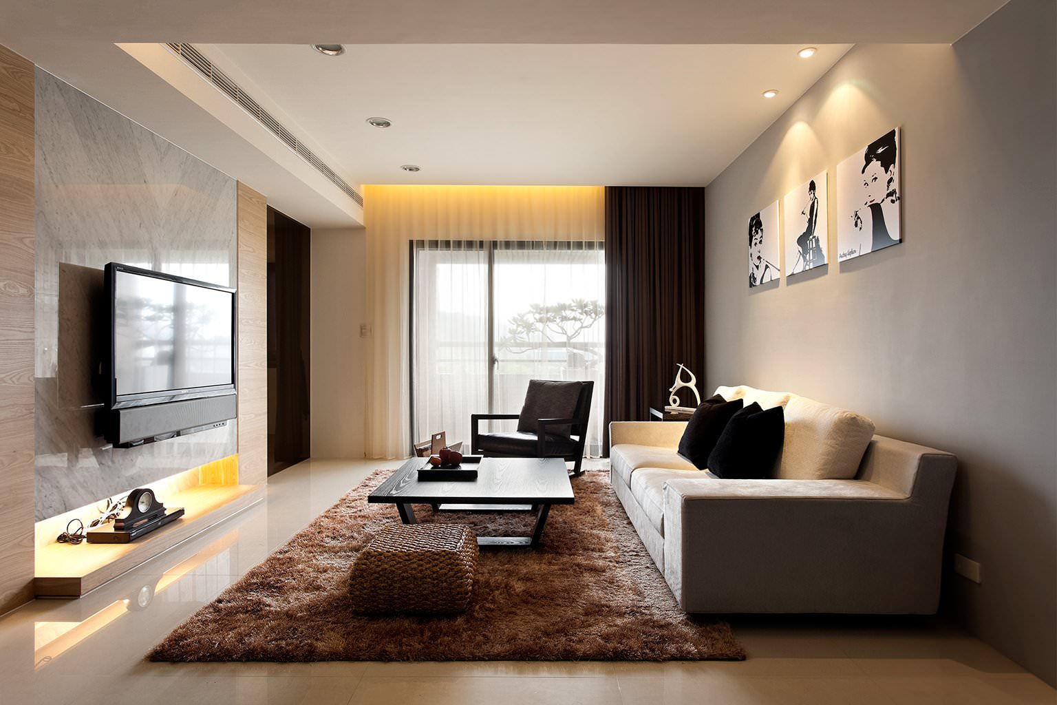 простой и стильный дизайн комнаты