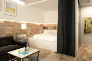 Фото 9 Объединяя пространство: планируем стильный дизайн спальни-гостиной 16 кв. метров