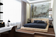 Фото 10 Объединяя пространство: планируем стильный дизайн спальни-гостиной 16 кв. метров
