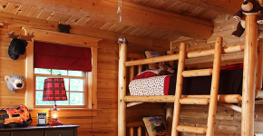 Кантри-настроение: создаем интерьер детской комнаты в деревянном доме фото